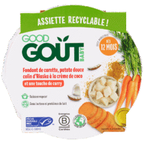 Retrouvez Good Goût Fondant de carottes patate douce colin d'Alaska 12m+ aux meilleurs prix sur Bebemaman.ma . Livraison à domicile partout au Maroc.