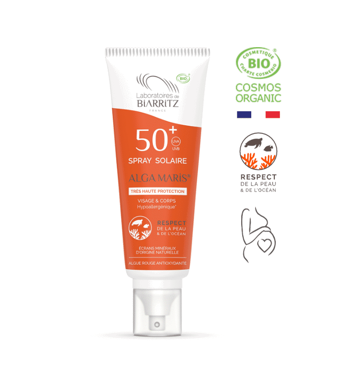 Laboratoires de Biarritz Spray Solaire SPF50+ certifié Bio pour toute la famille