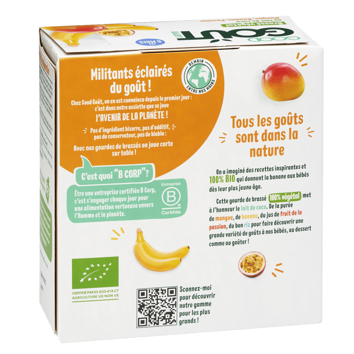 Bebemaman-Good-Gout-Gourdes Brassés végétaux Mangue Banane Passion Lait Coco-1
