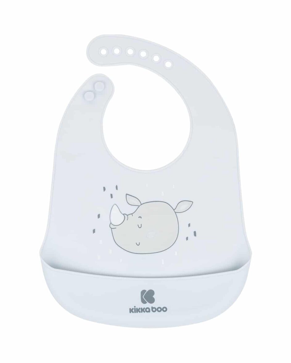 Kikkaboo Bavoir en silicone Savanna Bleu