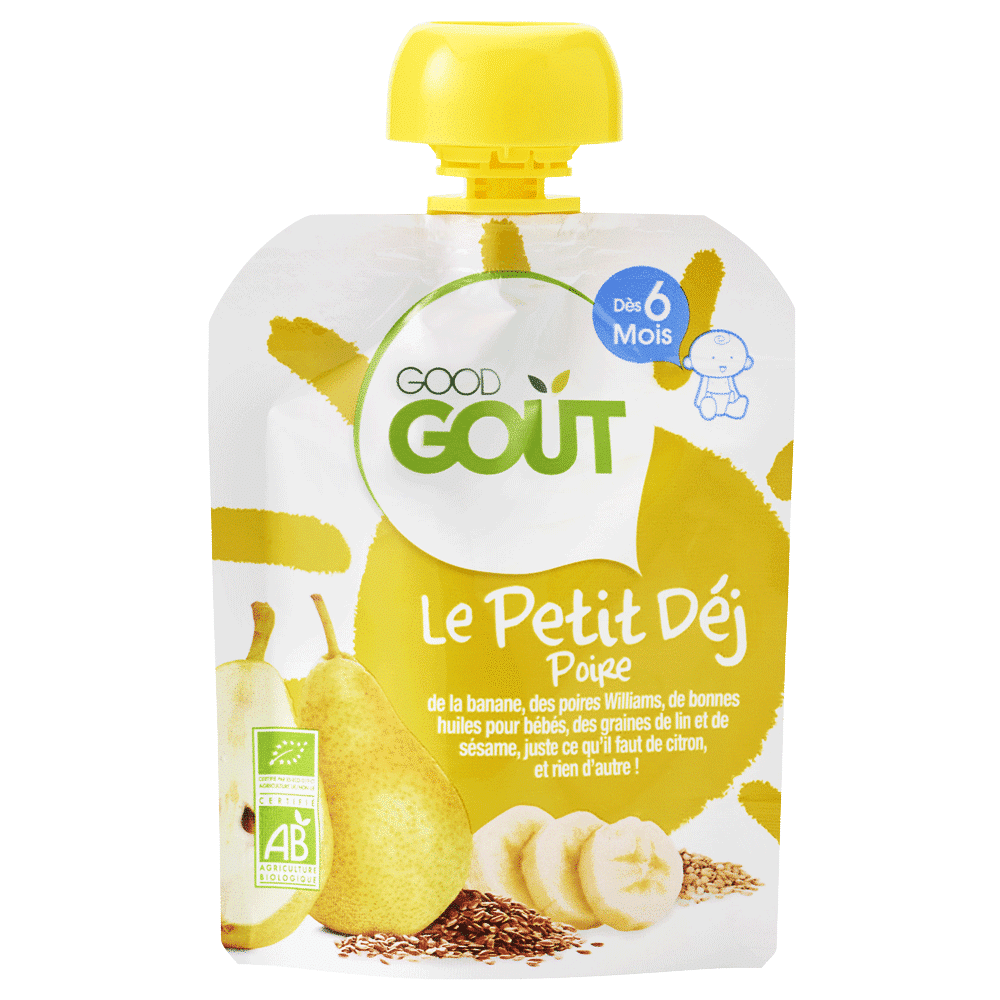 Good Goût Gourde Le petit Déj Poire – dès 6 mois