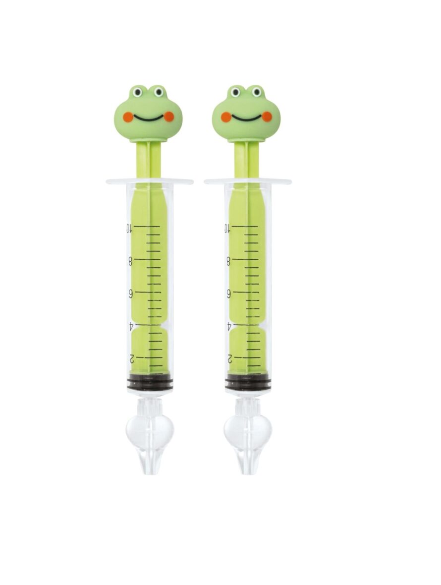 L2N Lot de 2 Seringues Bébé pour Lavage Nasal Grenouille
