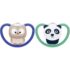 Nuk Space 2 Sucettes Silicone 6-18mois Hibou/Panda prix Maroc | Bebemaman.ma