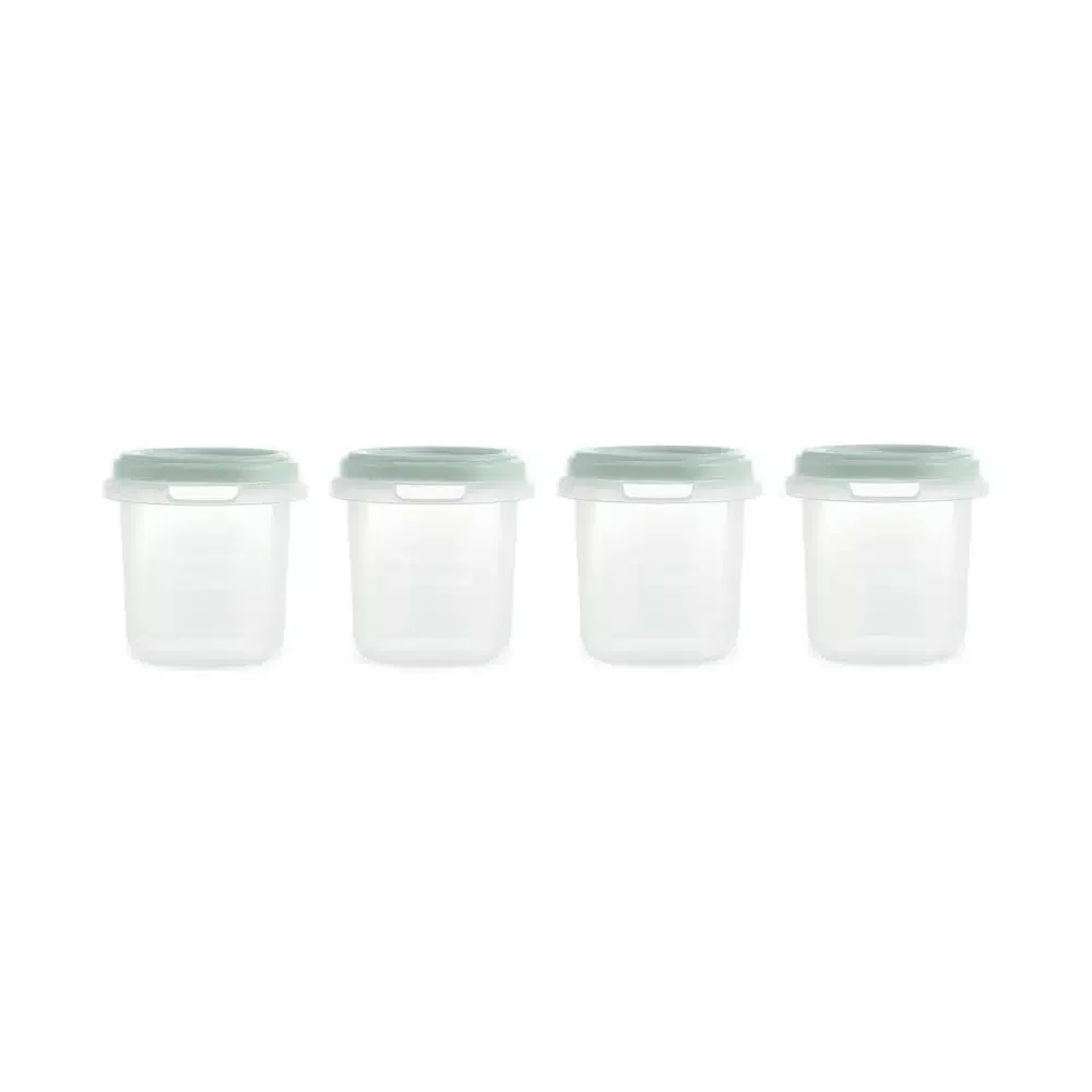 Miniland Pots de Conservation Hermétique Mint 200 ml – Lot de 4