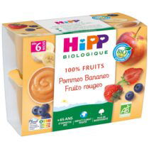 Retrouvez Hipp 100% Fruits Pommes Bananes Fruits rouges dès 6 Mois au meilleur prix sur Bebemaman.ma . Livraison partout au Maroc.