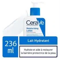 CeraVe Lait Hydratant Léger Peau Sèche à Très Sèche | 236ml prix Maroc | Bebemaman.ma