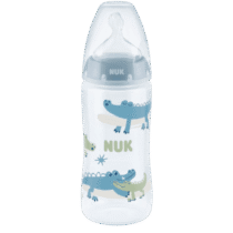 Retrouvez Nuk Biberon first choice+ Température control 360ml 6-18 mois Crocodiles . aux meilleurs prix sur Bebemaman.ma . Livraison à domicile partout au Maroc.