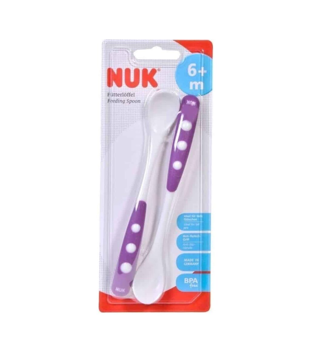 Nuk Cuillères Petits pots Violet 6m+