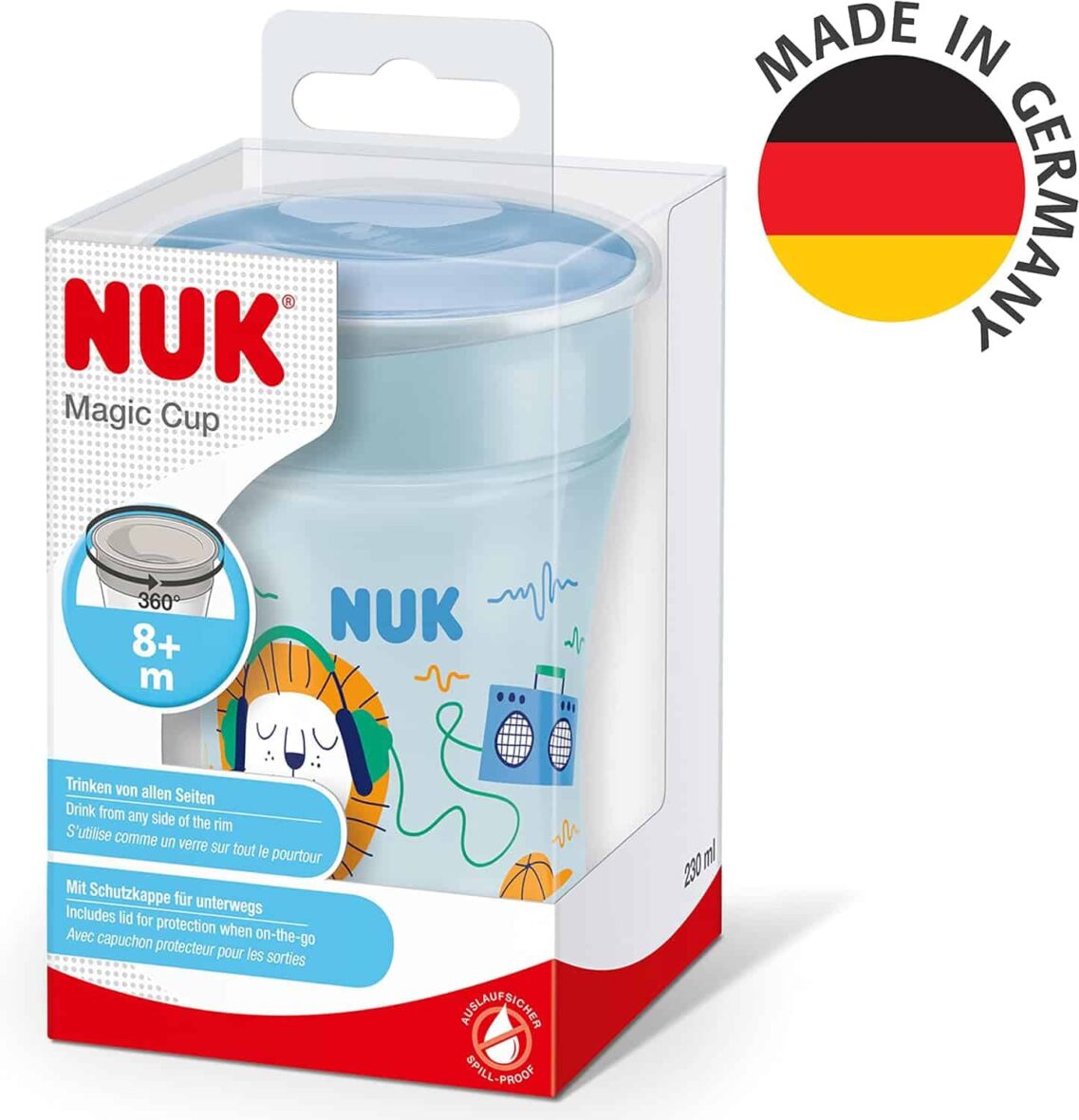 Bebemaman-Nuk Tasse Magic Cup 360 Lion Bleu 1