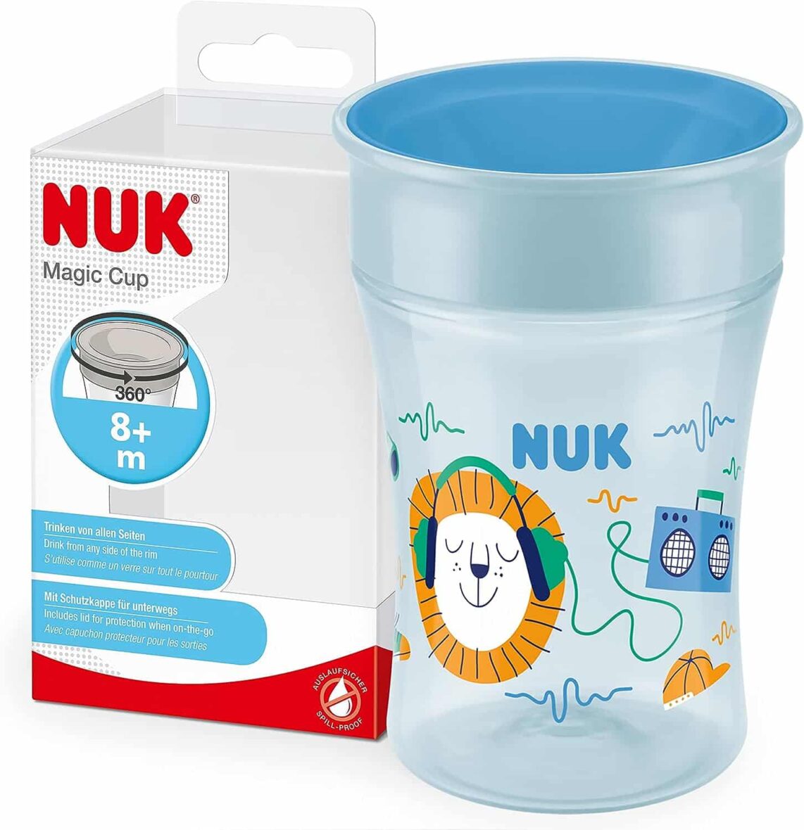 Nuk Tasse Magic Cup 360° Lion Bleu 8 mois+