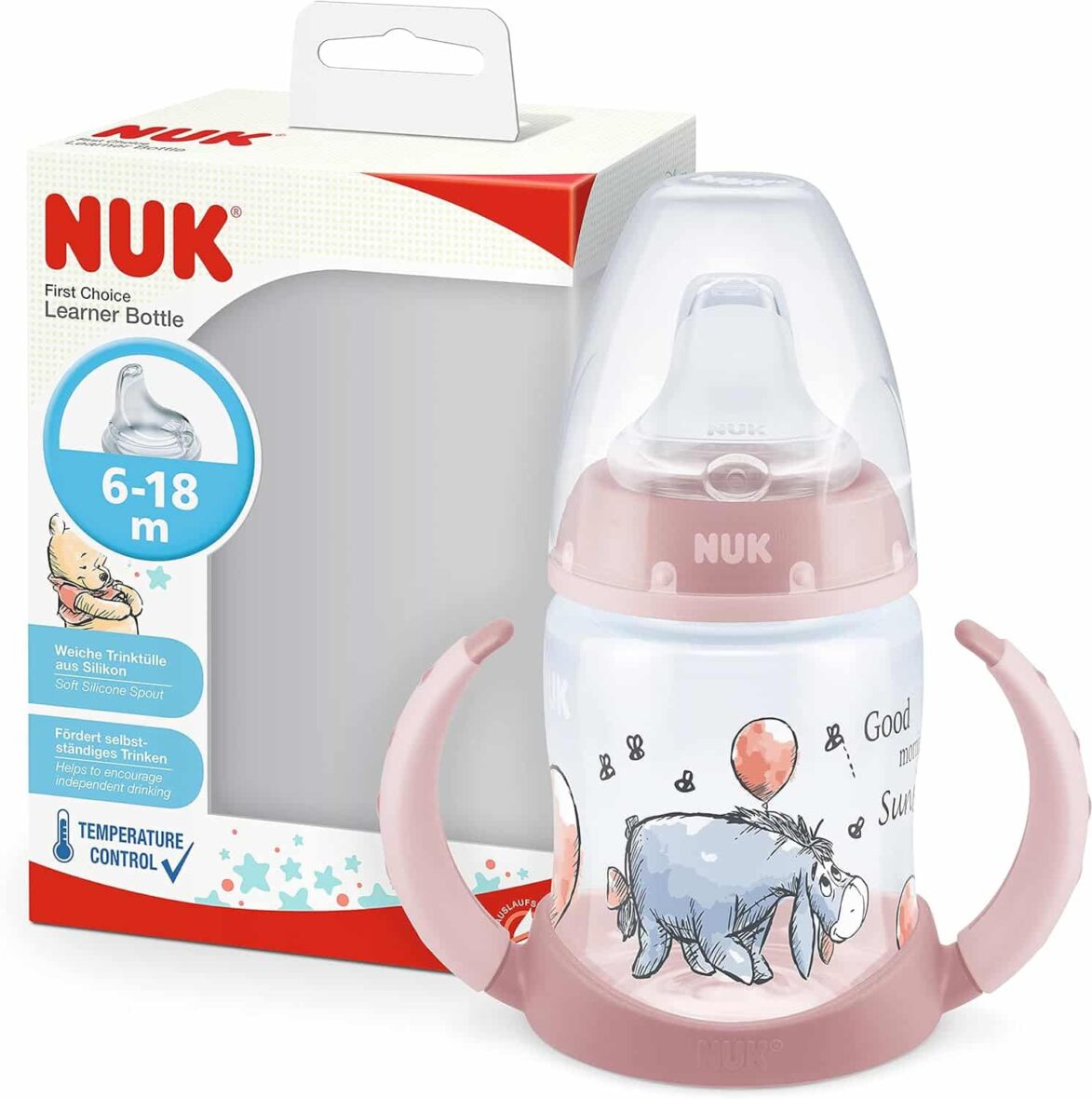 Nuk Tasse d&rsquo;apprentissage Winnie The Pooh 6-18mois 150ml Rose