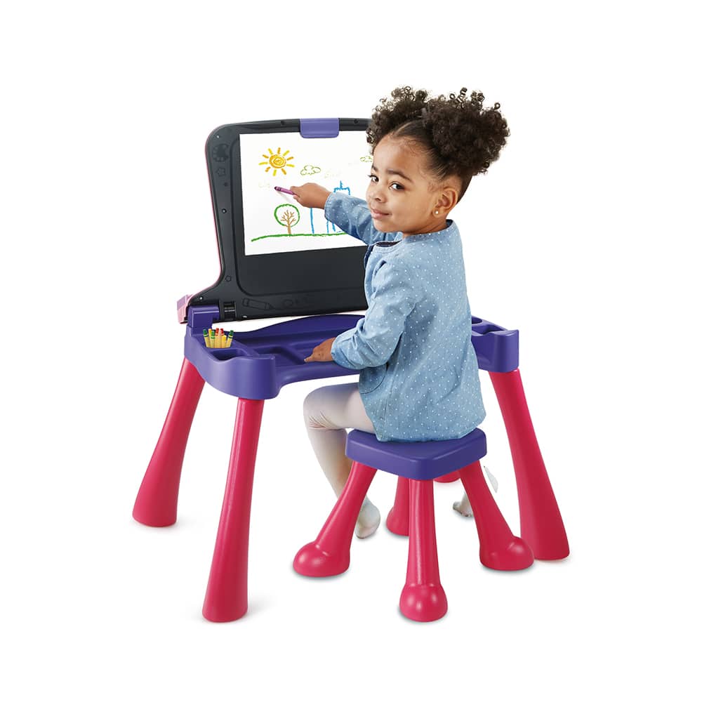 Bebemaman-Vtech Magi bureau interactif 5 en 1 Rose 6