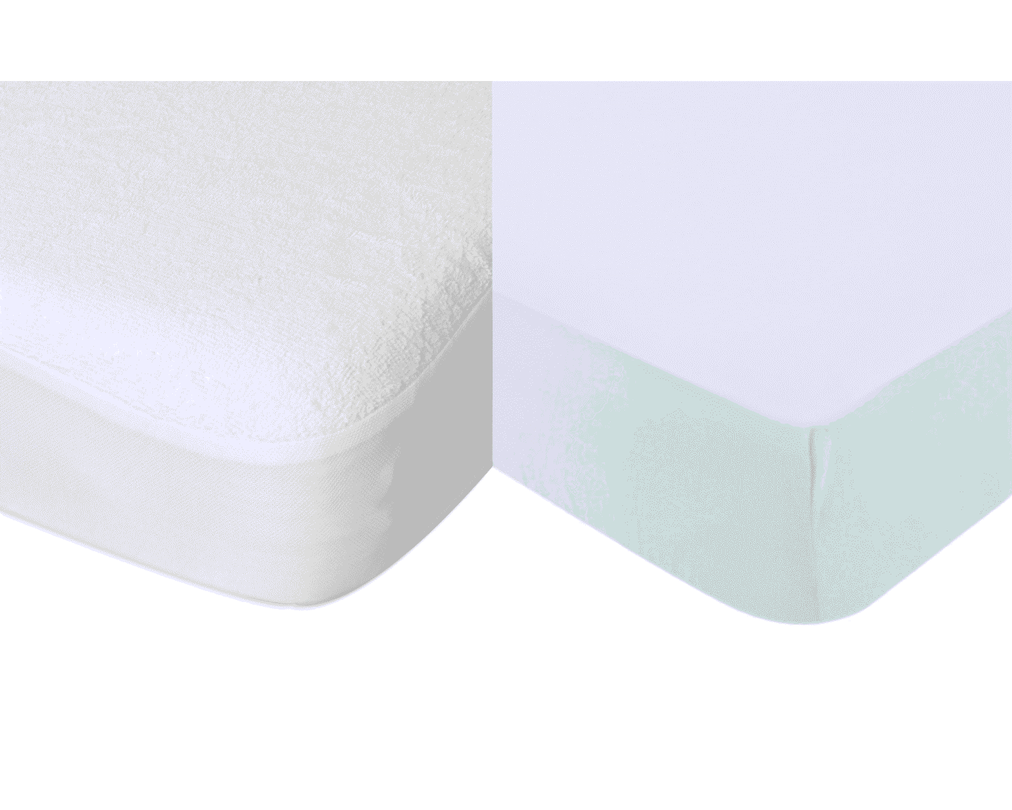 Domiva Lot Alèse imperméable + Drap housse 60×120 cm Bleu ciel