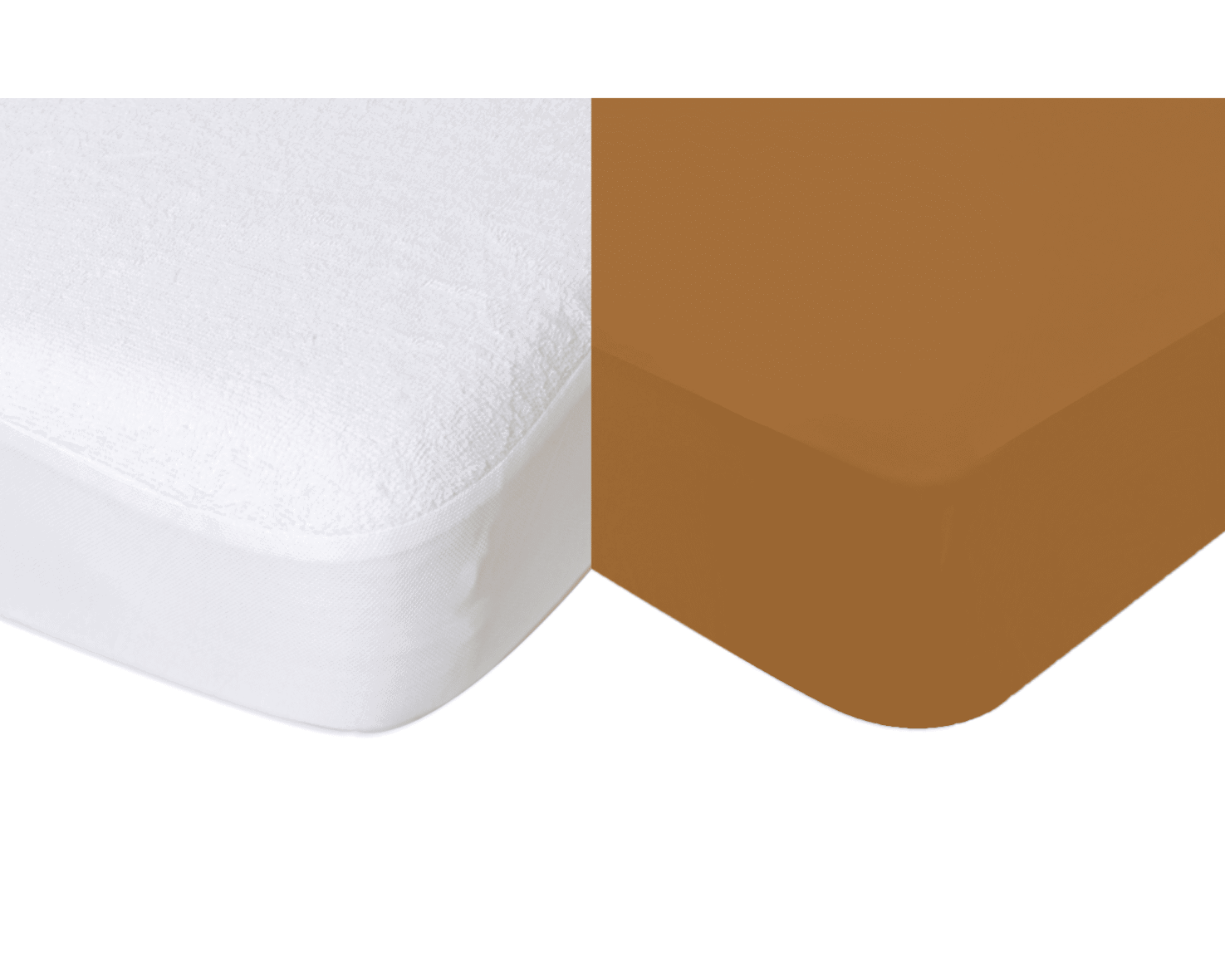Domiva Lot Alèse imperméable + Drap housse 60×120 cm Caramel