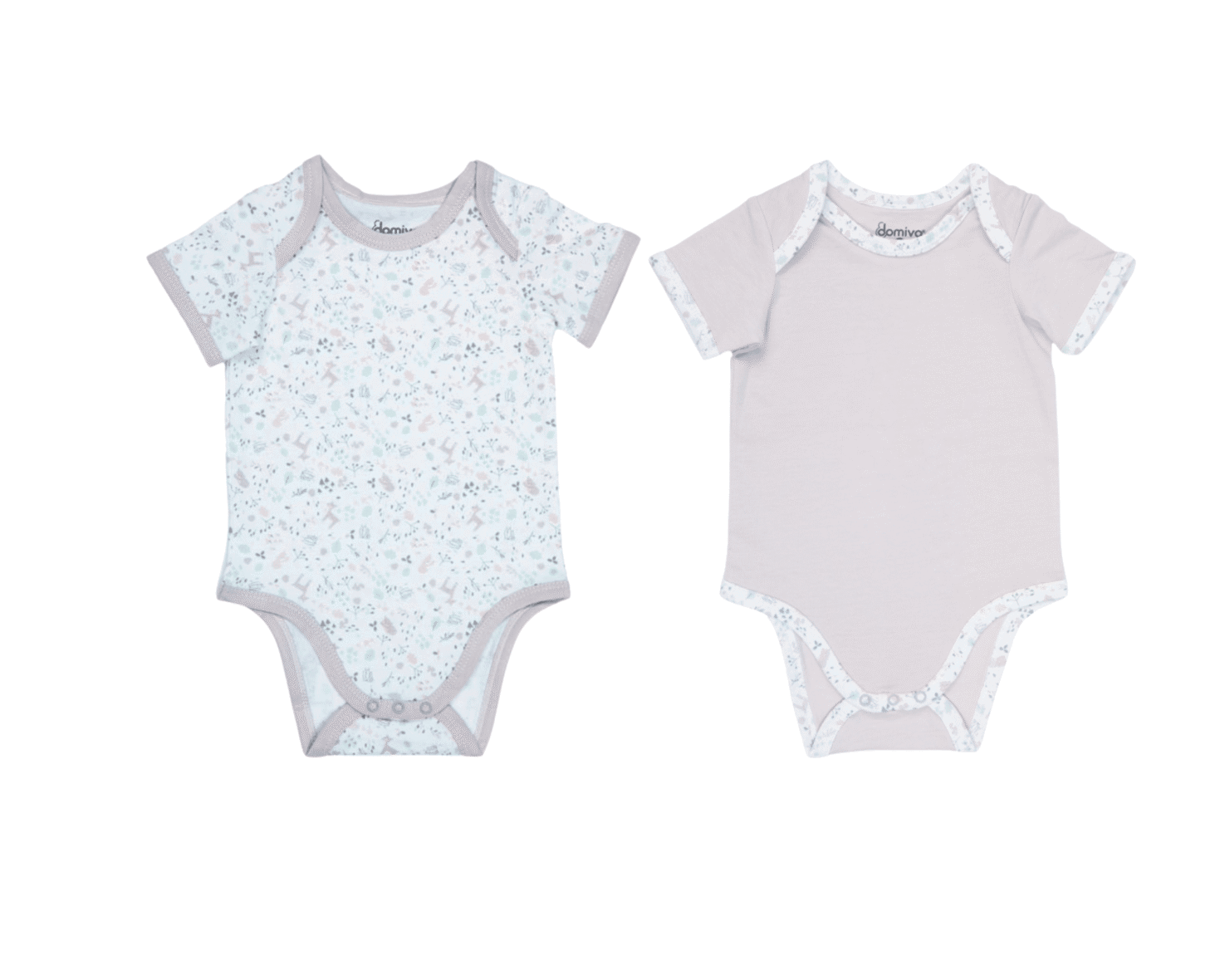 Domiva Lot de 2 Bodies manches courtes Lilas 9-12mois