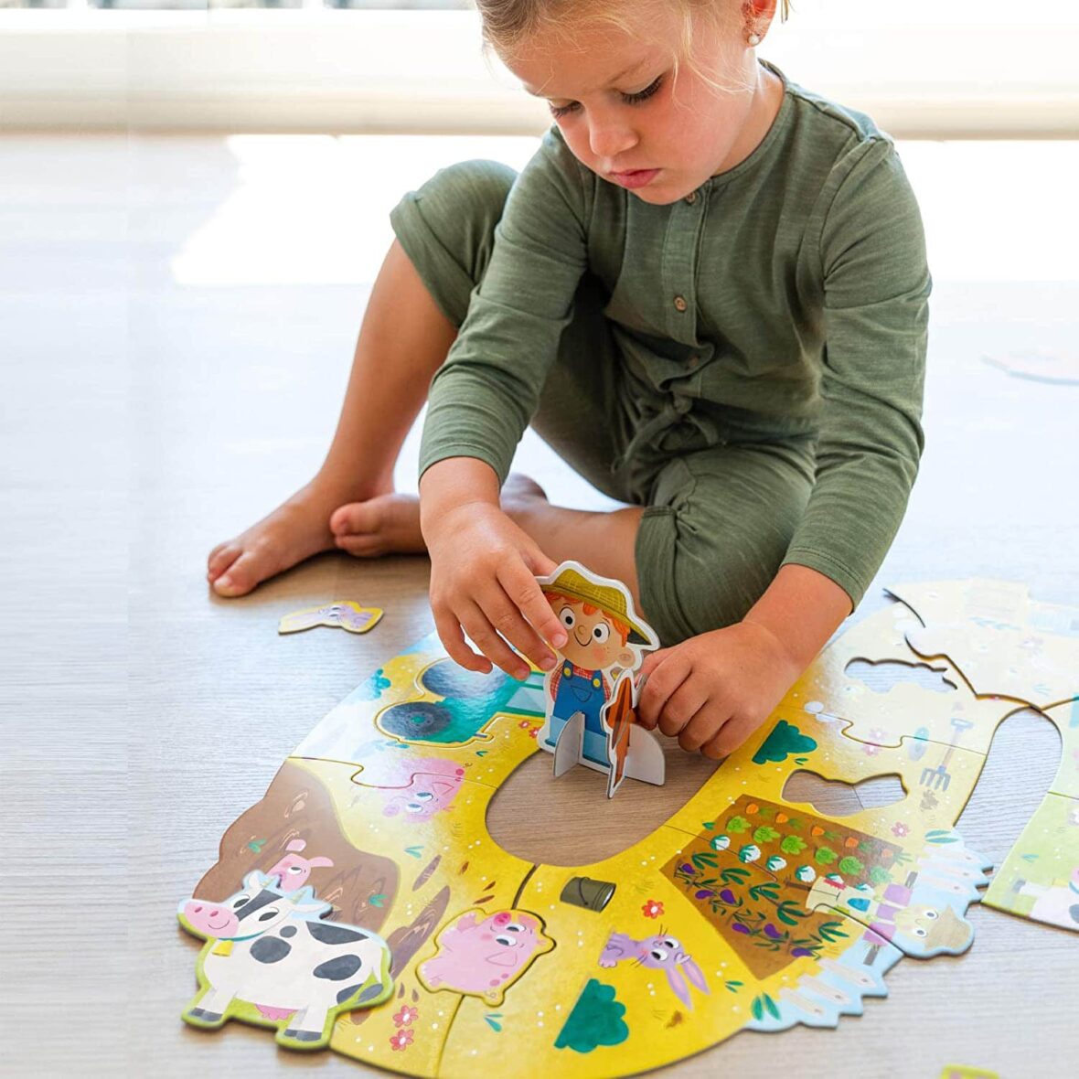 Bebemaman-Goula Puzzle XXL Découverte des Animaux de la ferme 3