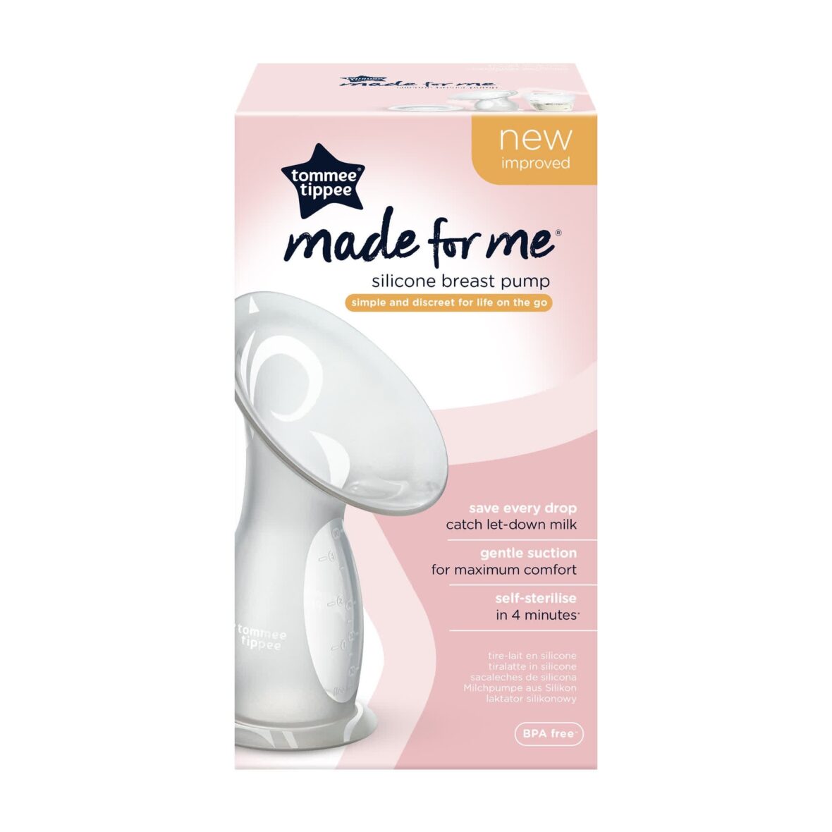 Tommee Tippee Tire-lait manuel nomade – Recueil Lait  en silicone Made for Me