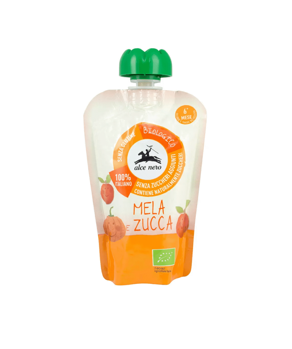 Alce Nero Purée Bio de Pomme et de Courge 6mois+