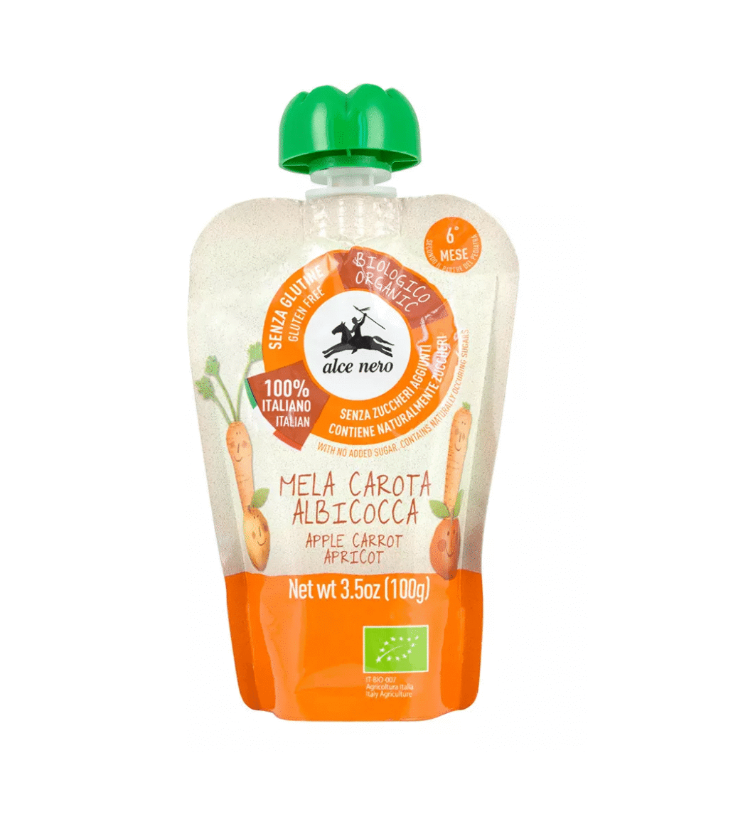 Alce Nero Purée Bio de Pomme Carotte et Abricot 6mois+