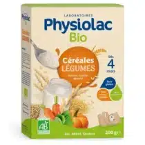 Retrouvez Physiolac Bio Céréales Légumes 6mois+ aux meilleurs prix sur Bebemaman.ma . Livraison à domicile partout au Maroc.