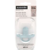 Suavinex Sucette Silicone réversible 0-6mois Bleu prix Maroc | Bebemaman.ma