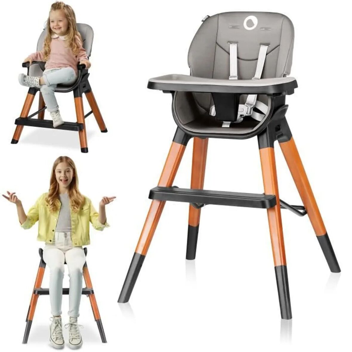 Lionelo MONA Chaise 4 en 1 – Black Onyx