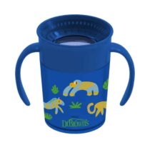 Dr. Brown's Gobelet Cheers 360° avec poignées 200ml - Bleu prix Maroc | Bebemaman.ma