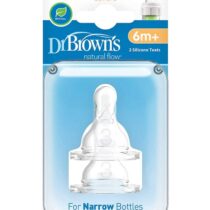 Dr. Brown's Pack de 2 tétines Col étroit L3 6m+ prix Maroc | Bebemaman.ma