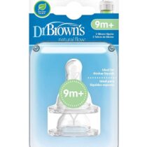 Dr. Brown's Pack de 2 Tétines Col étroit L4 liquides épais 9m+ prix Maroc | Bebemaman.ma