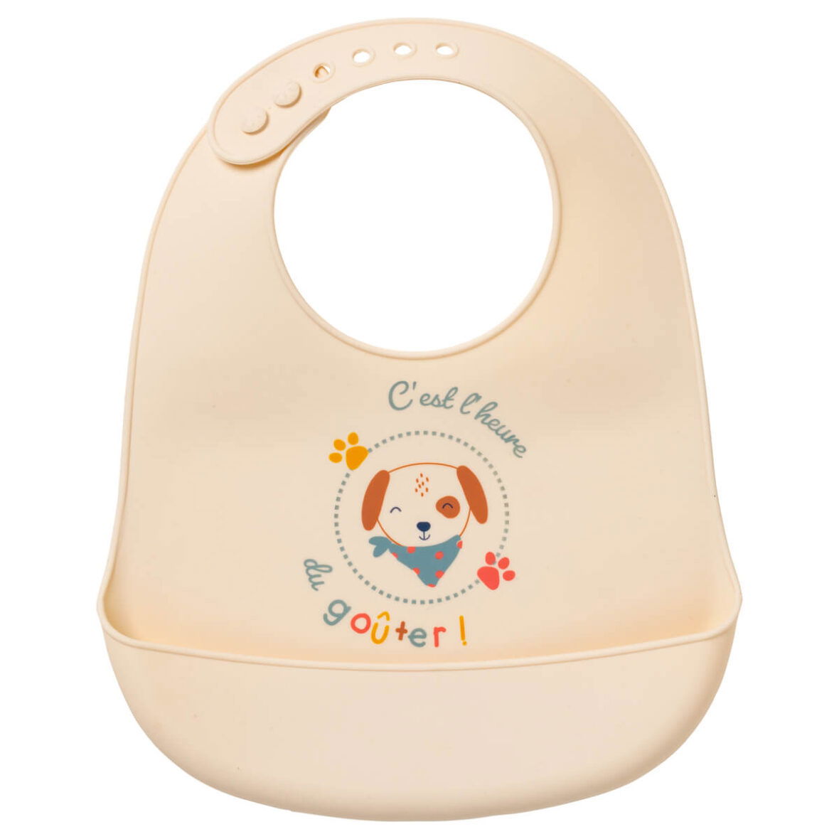Babycalin Bavoir en Silicone souple Toutou