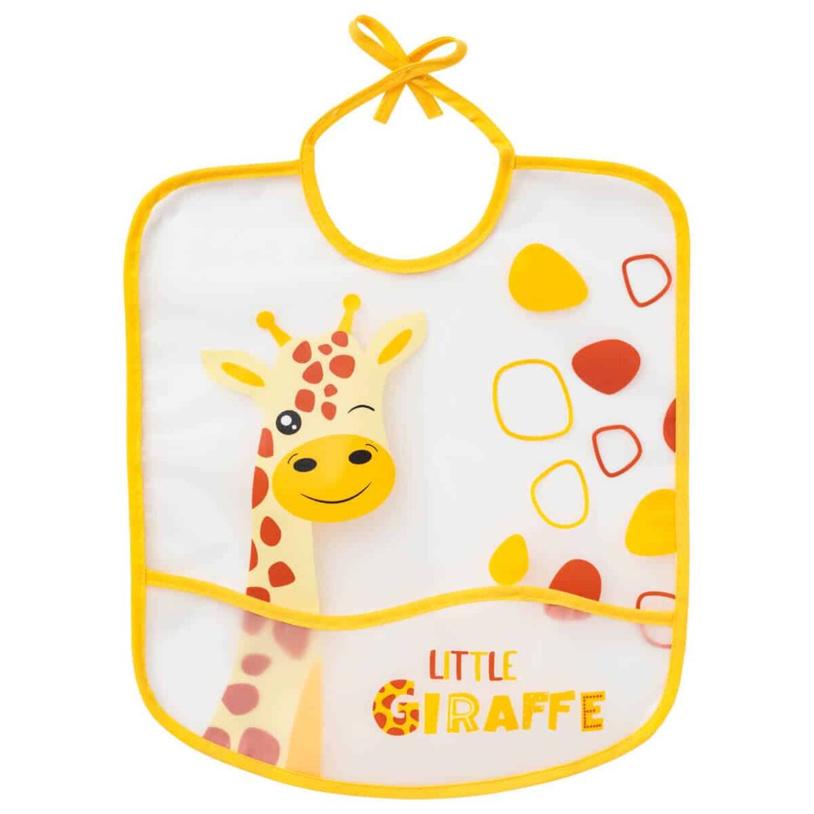 Babycalin Bavoir imperméable à poche 28×32 cm – Girafe 6m+