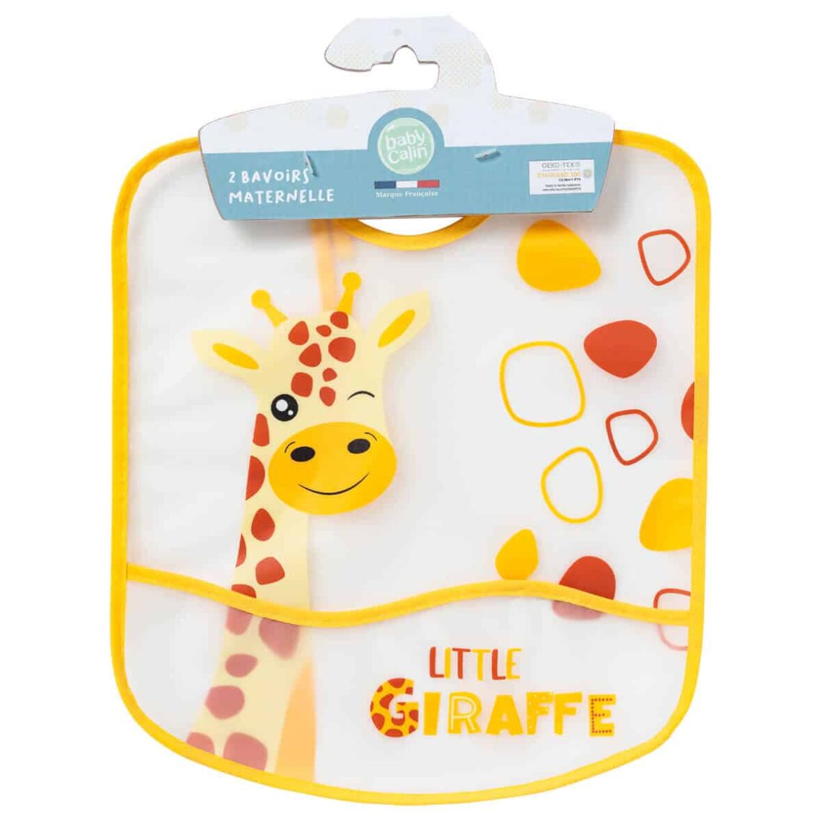 Bebemaman-Babycalin Bavoir imperméable à poche Girafe 3
