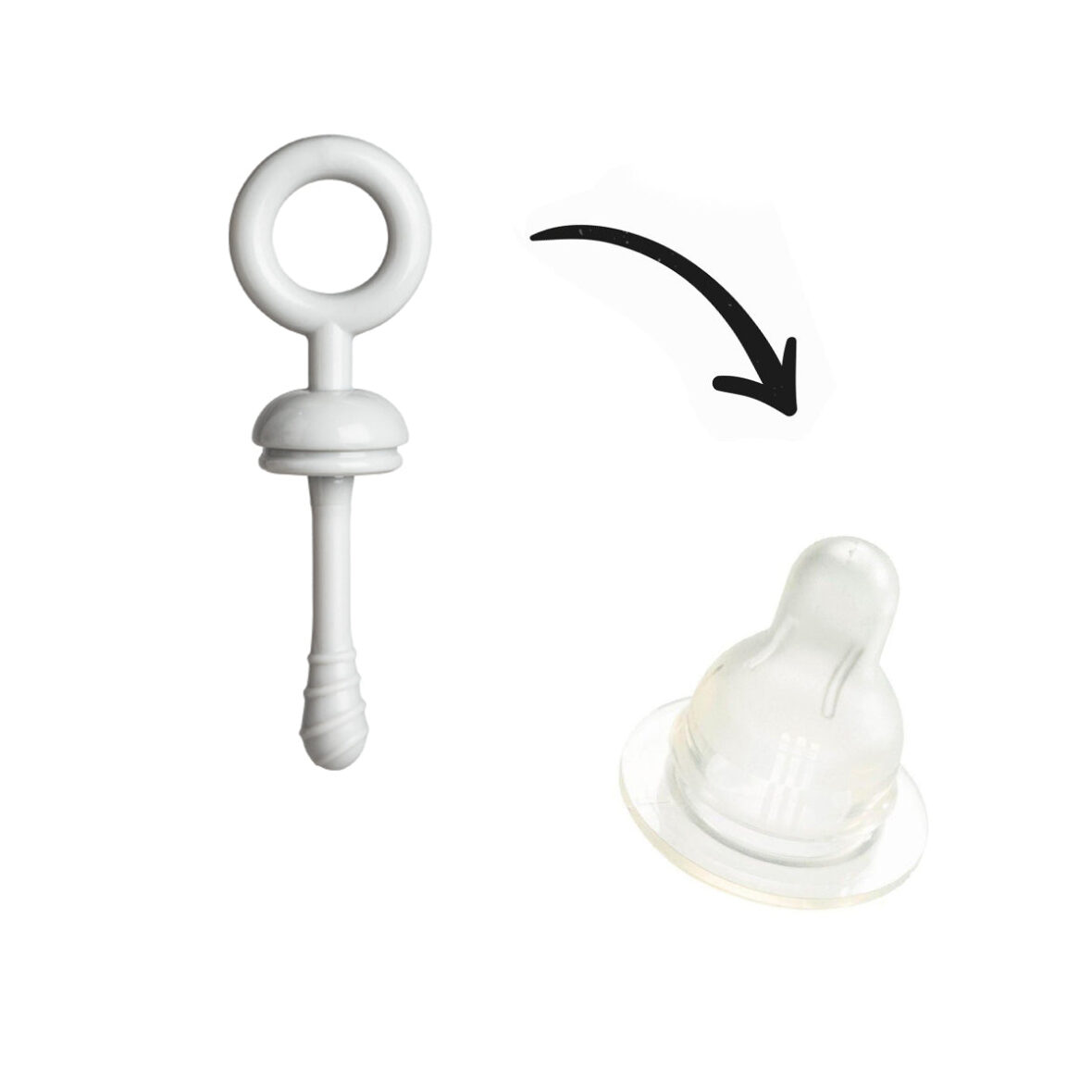 Bebemaman-Babycalin Goupillon biberon et tétine en caoutchouc Gris 2