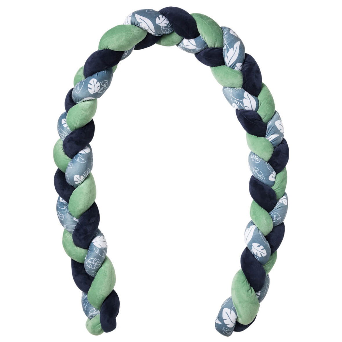 Bebemaman-Little Band Tresse de décoration velours 250 cm – Feuilles bleu vert 1