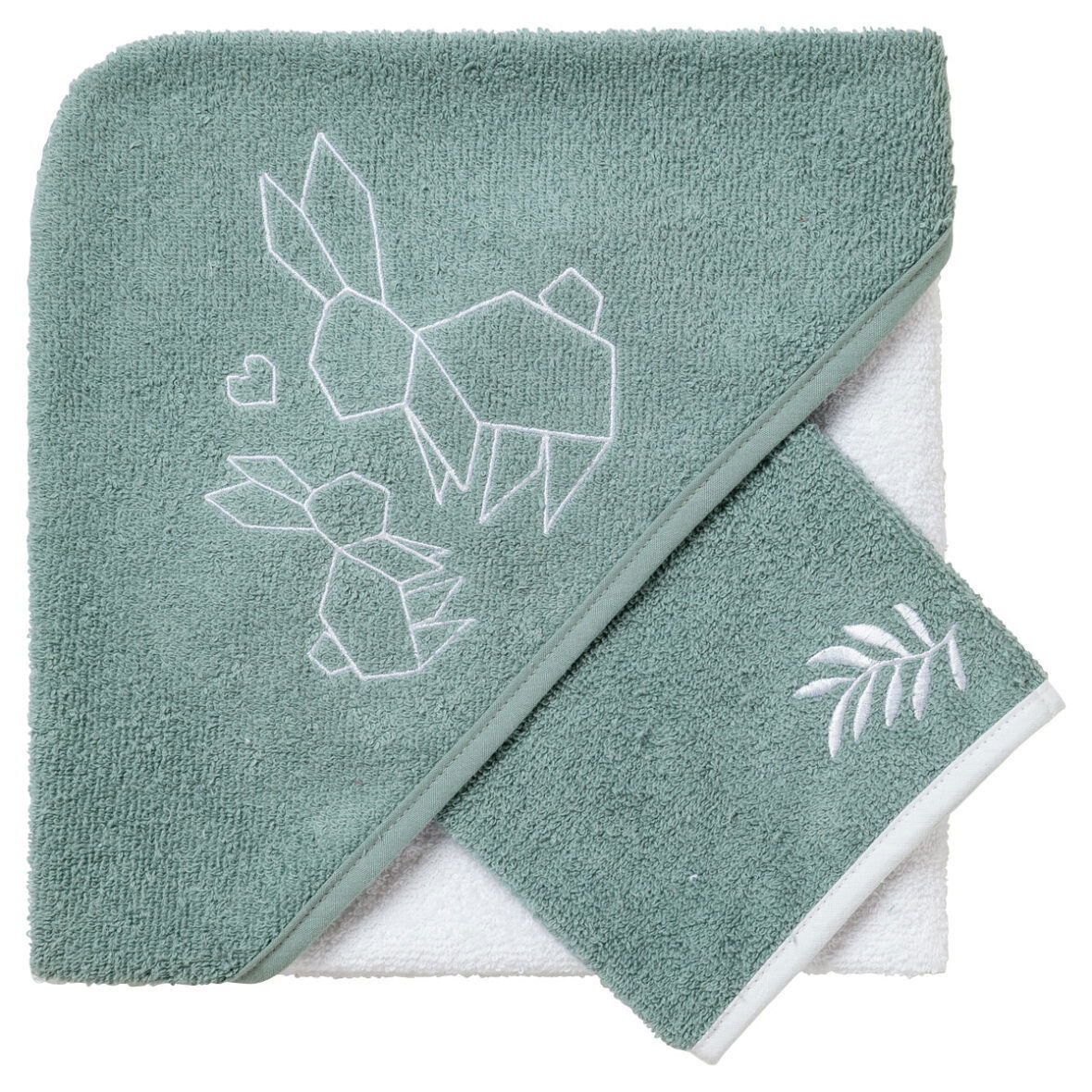 Bebemaman-Little Bnad Parure de bain 70×70 cm + gant – Day Break 2