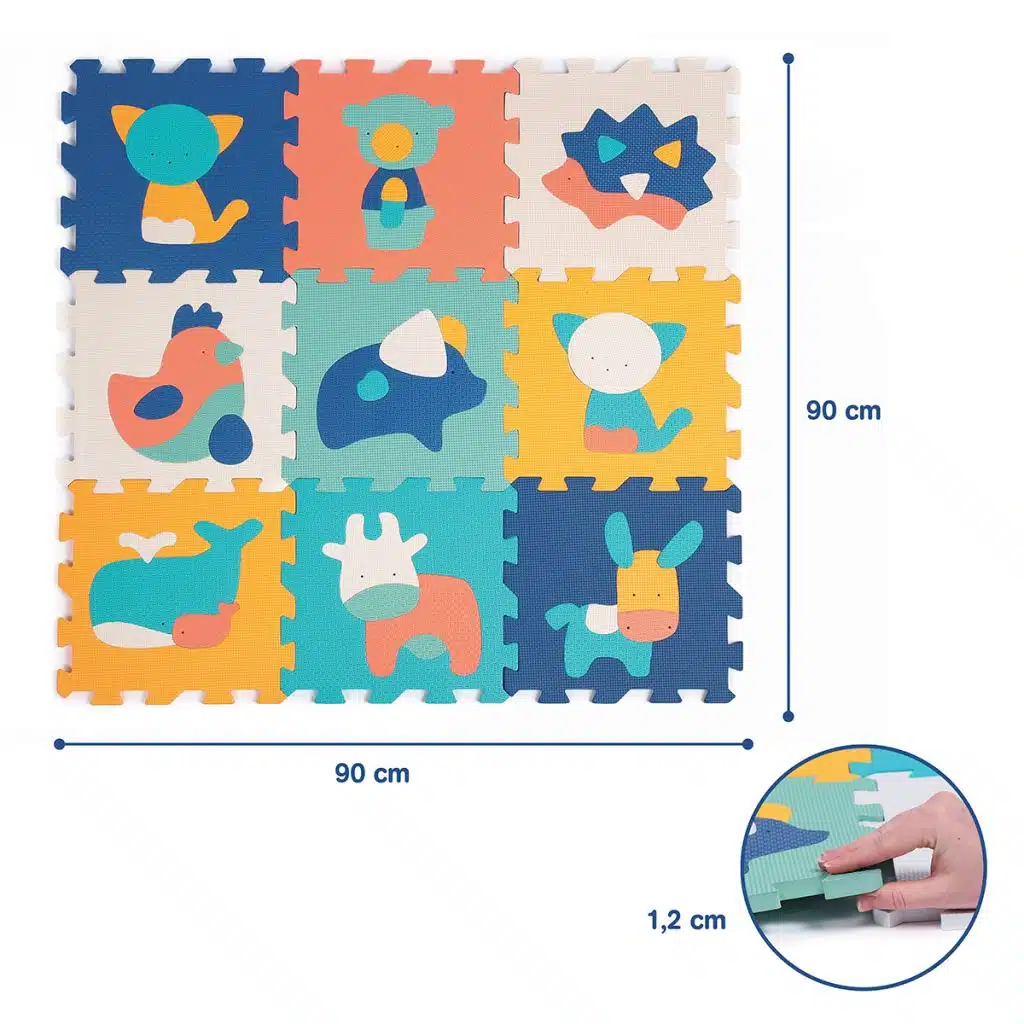 Bebemaman-Ludi Tapis Mousse animaux 9 dalles 4