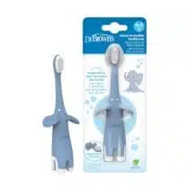 Brosse à dents éléphant bleu Dr. Brown - bebemaman