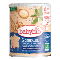Retrouvez BabyBio 5 Céréales Verveine fleur d'oranger Camomille 6mois+ aux meilleurs prix sur Bebemaman.ma . Livraison partout au Maroc.