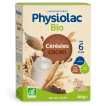 Retrouvez Physiolac Bio Céréales Cacao 6mois+ aux meilleurs prix sur Bebemaman.ma . Livraison à domicile partout au Maroc.
