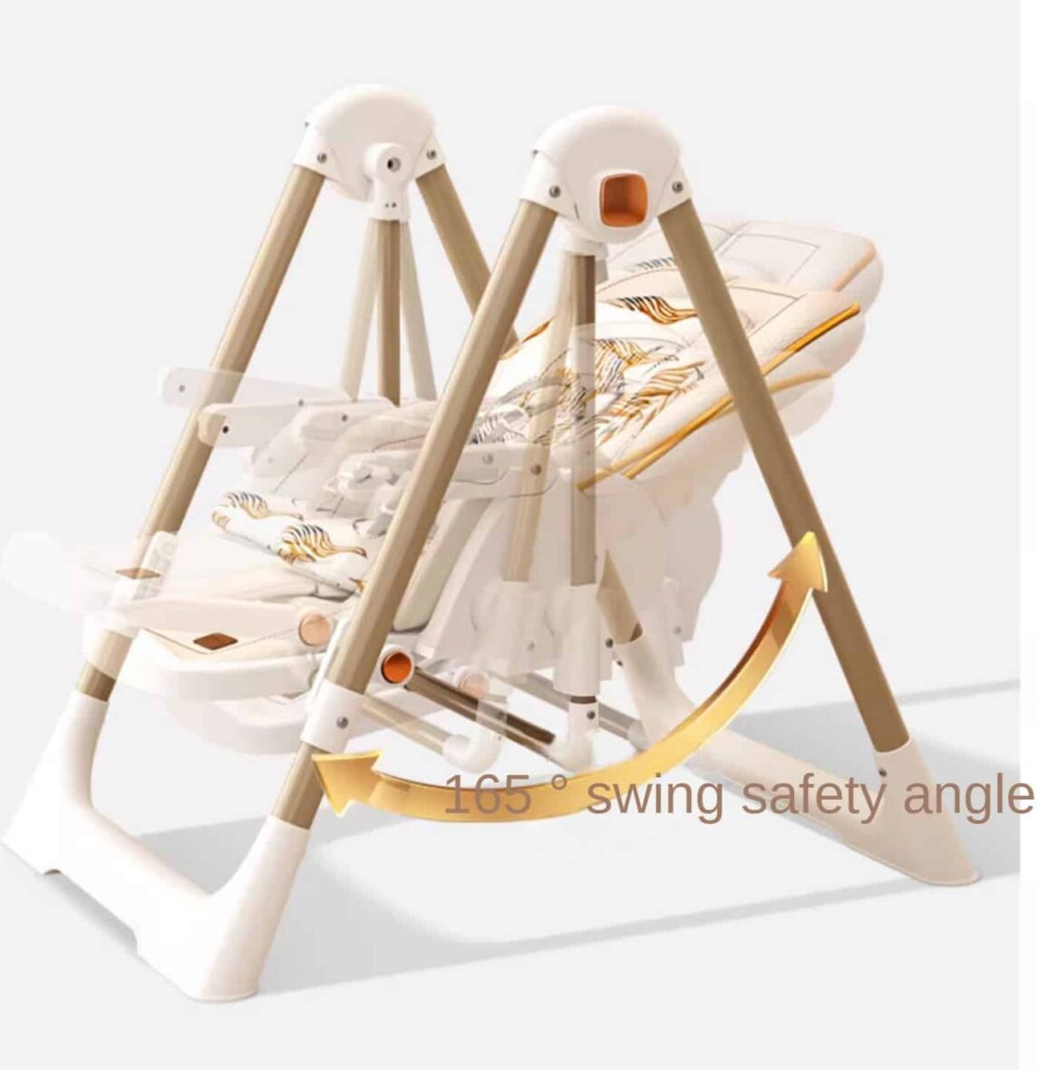 Bebemaman-Chaise haute avec fonction Balancelle et Relax Gold 4