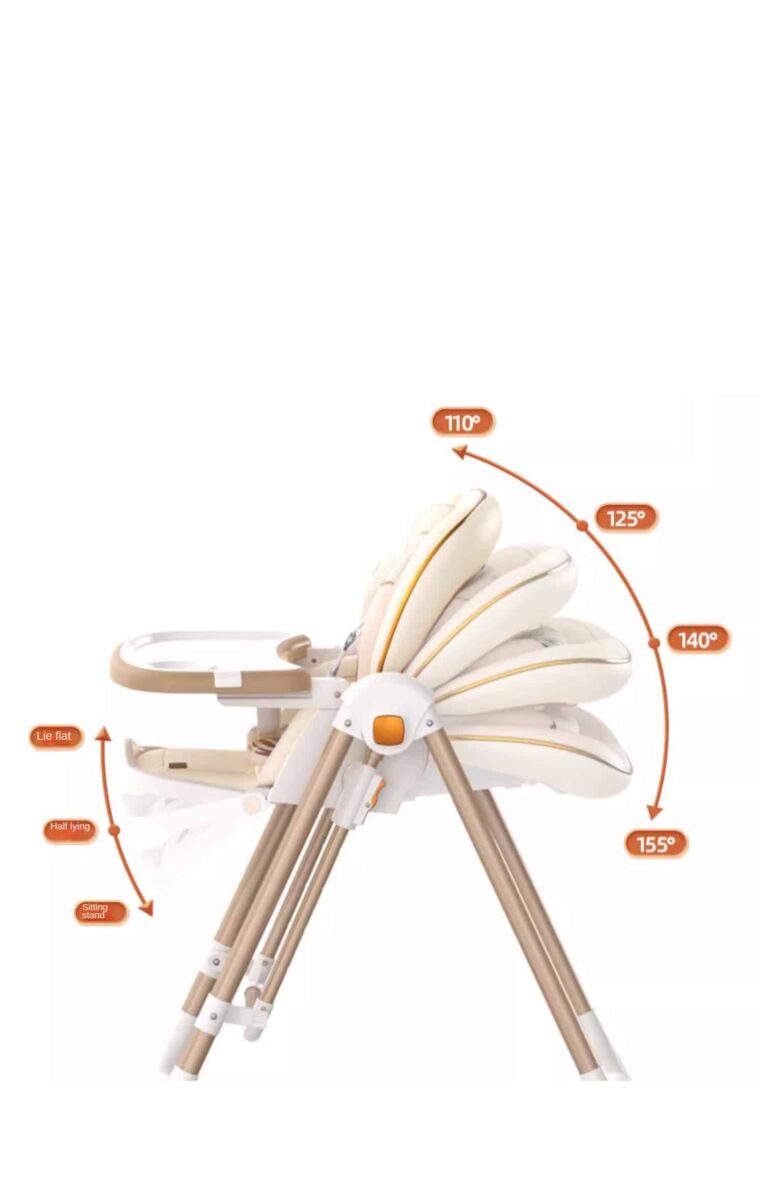 Bebemaman-Chaise haute avec fonction Balancelle et Relax Gold 5
