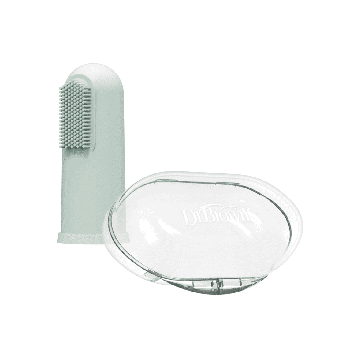 Dr. Brown&rsquo;s Brosse À Dents En Silicone Avec Étui – Vert