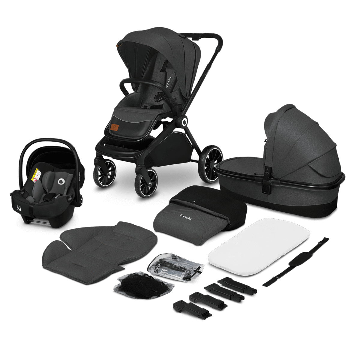 Lionelo Mika poussette 3 en 1 – Grey Graphique