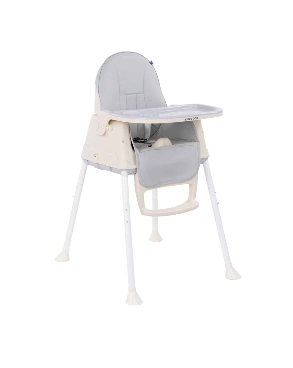 Kikkaboo Chaise Haute Bébé 3en1 Creamy Gris