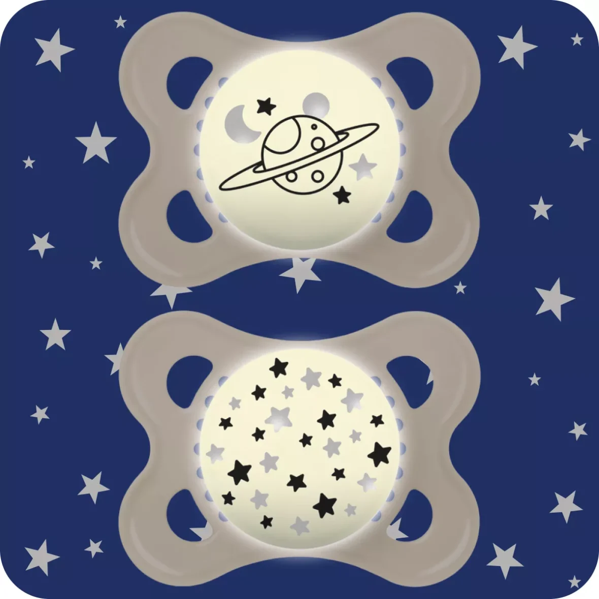 Mam Lot de 2 Sucettes Original Nuit 0-6mois Unisexe