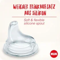 Nuk Tasse d’apprentissage en acier inoxydable à bec souple Bleu 6mois+ prix Maroc | Bebemaman.ma