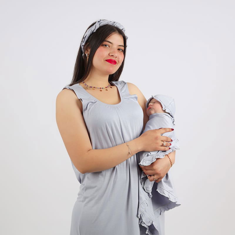 robe de maternité gris 4