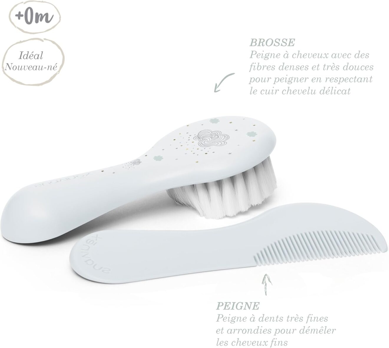 Bebemaman Suavinex Set Brosse et Peigne Dreams Bleu 3