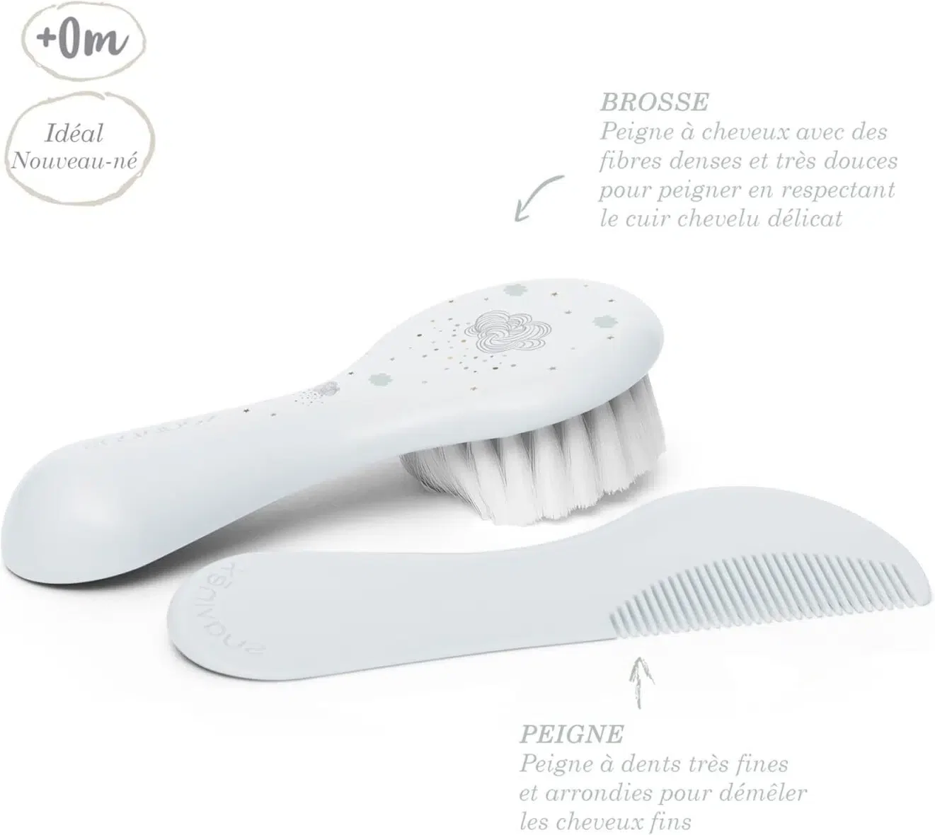 Bebemaman Suavinex Set Brosse et Peigne Dreams Bleu 3