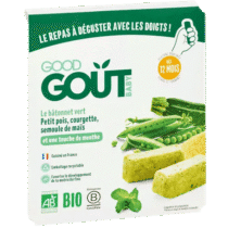 Retrouvez Good Goût Le Bâtonnet Vert Bio - Petit Pois Courgette aux meilleurs prix sur Bebemaman.ma . Livraison à domicile partout au Maroc.